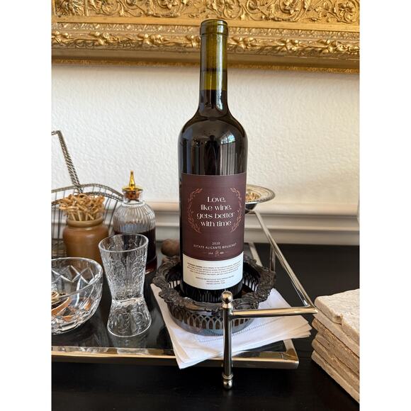 Vintage Silver Wine Bottle Coaster - Picture 4 of 5